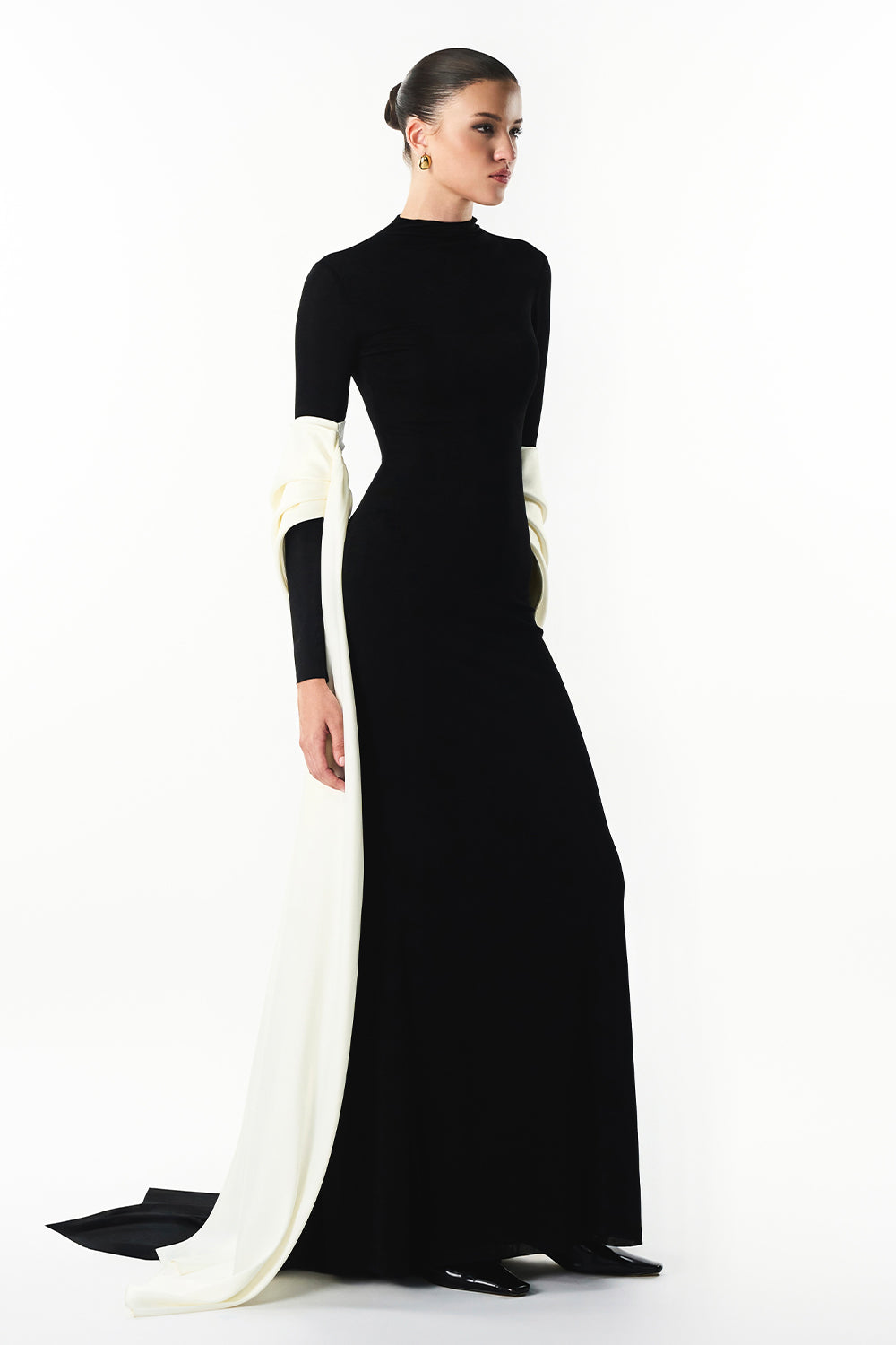 Tish Sheath Elastance Jersey Maxi Dress