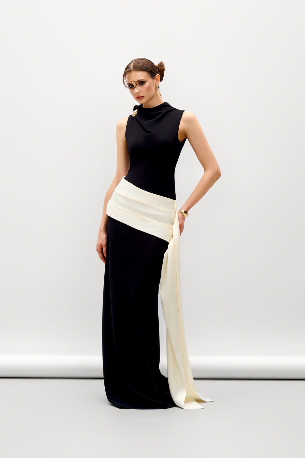 Themis Sheath Ponte Knit Maxi Dress
