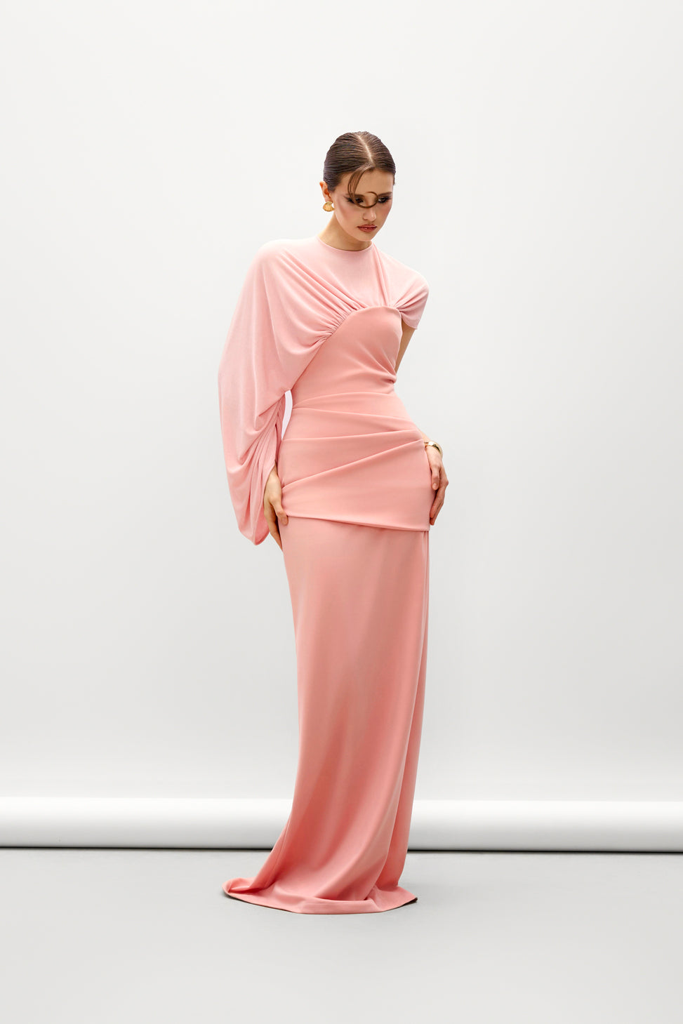 Minerva Sheath Ponte Knit Maxi Dress