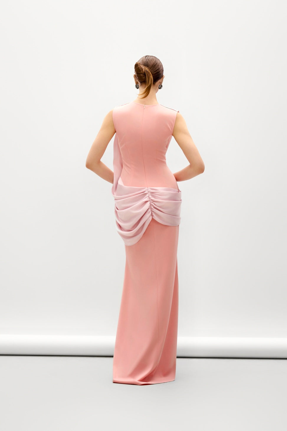 Myr Mermaid Ponte Knit & Satin Maxi Dress