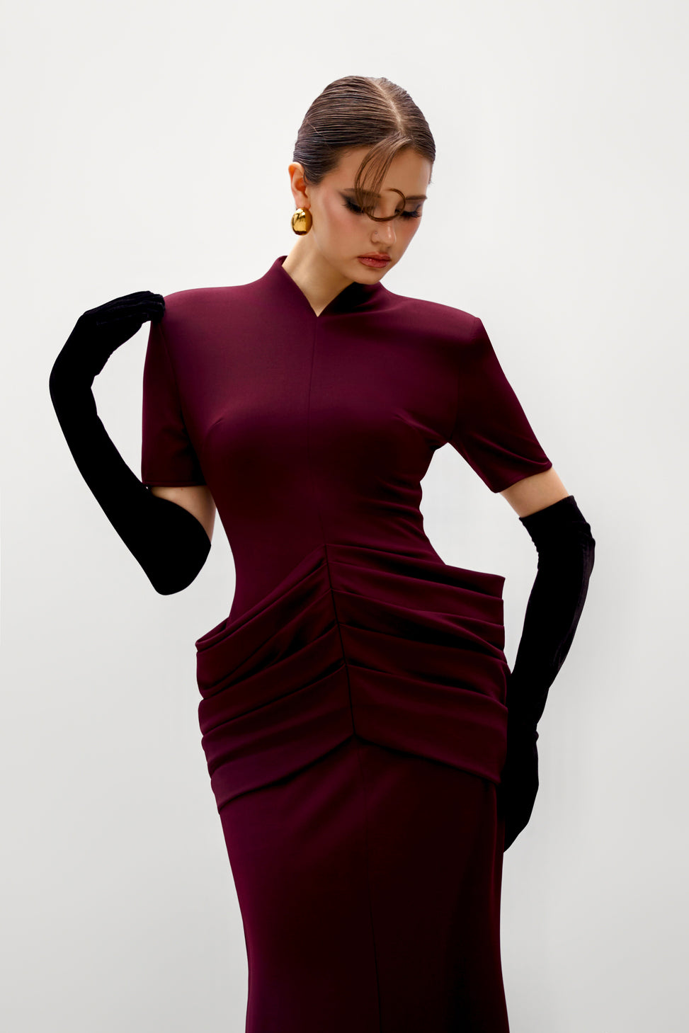 Valora Sheath Ponte Knit Maxi Dress