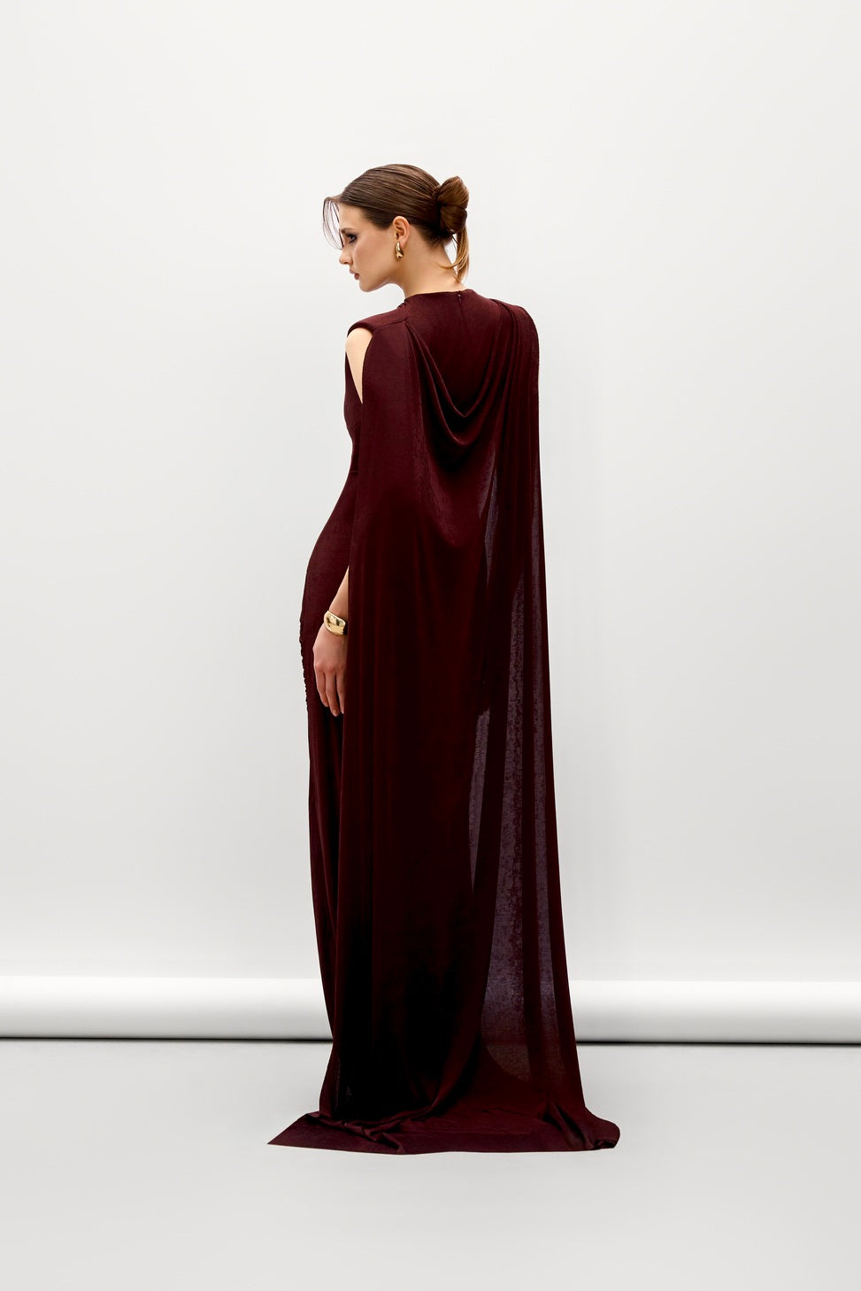 Vesper Sheath Elastance Jersey Maxi Dress