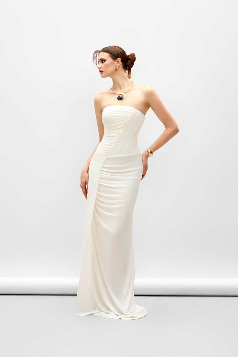 Iris Sheath Elastance Jersey Maxi Dress