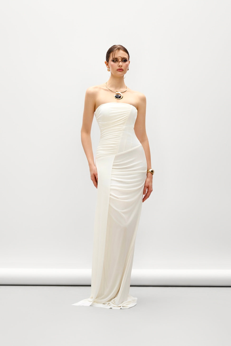 Iris Sheath Elastance Jersey Maxi Dress