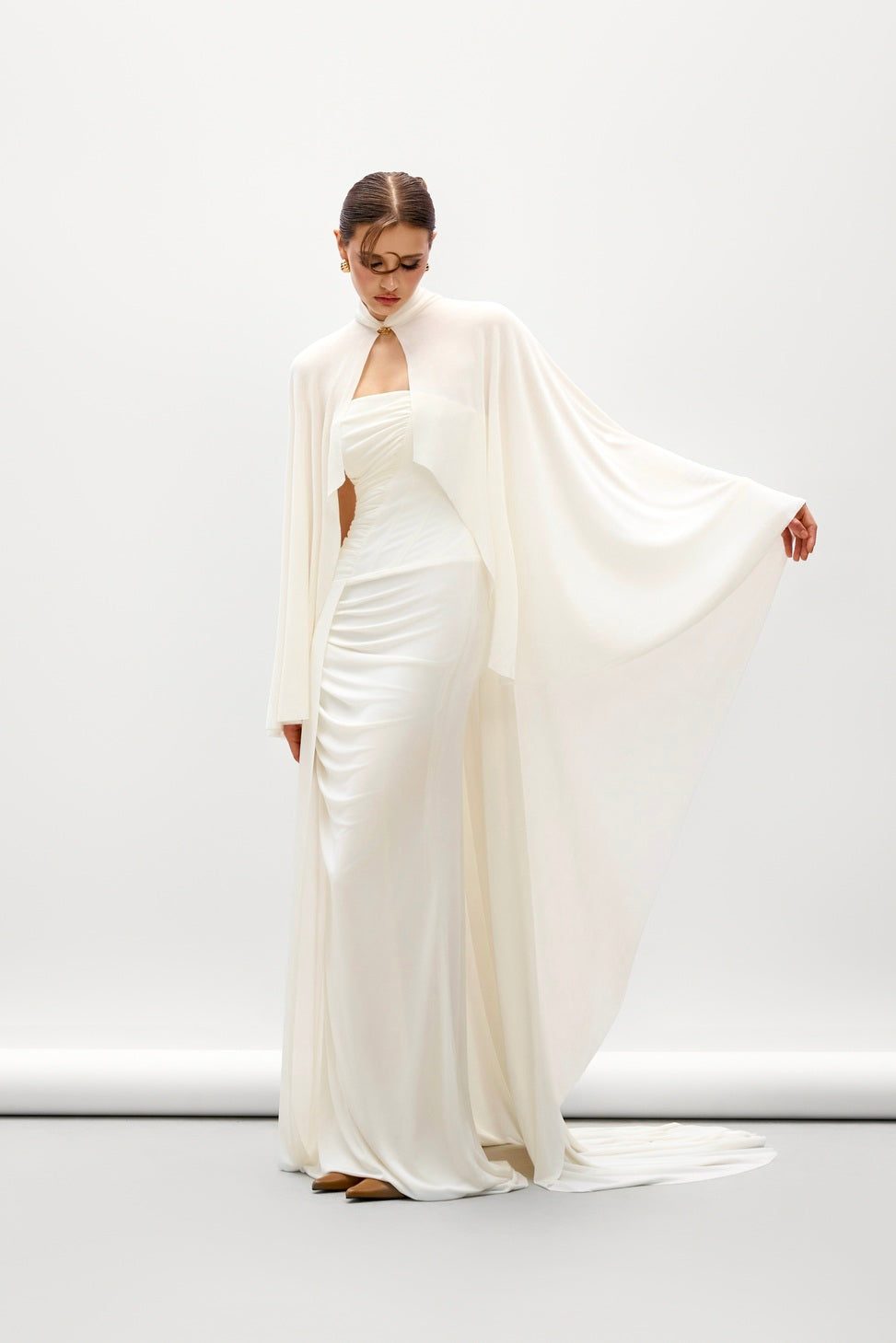 Ixora Draped Elastance Jersey Cape