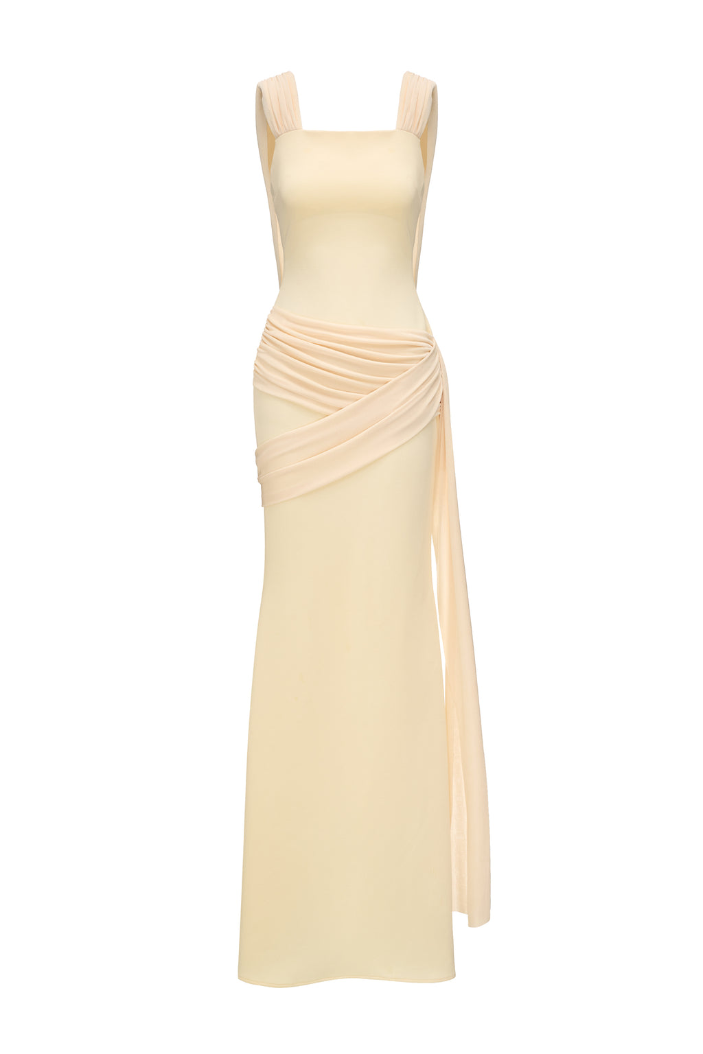 Aza Sheath Ponte Knit Maxi Dress