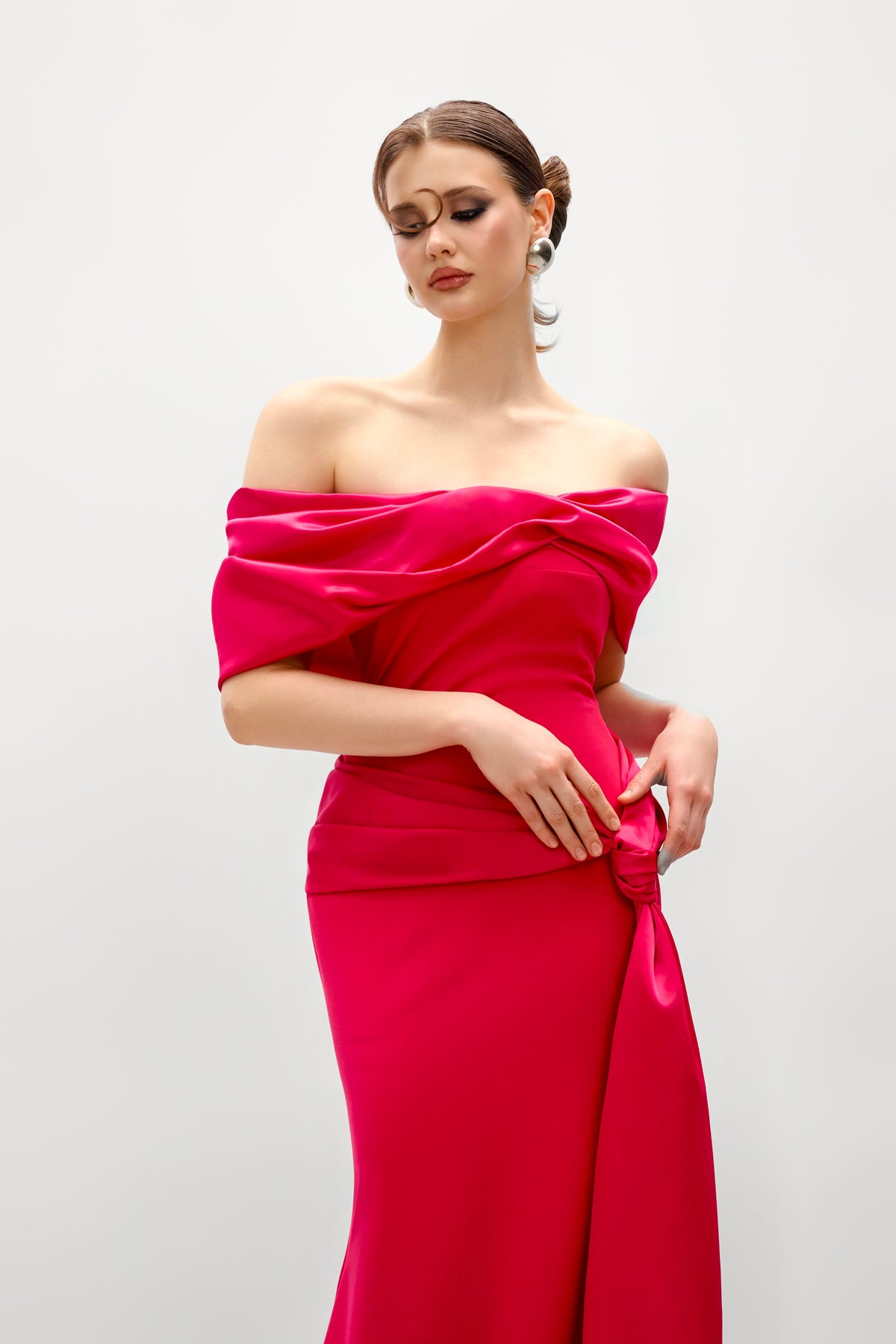 Lilium Mermaid Ponte Knit Maxi Dress