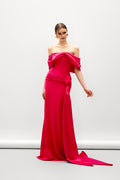 Lilium Mermaid Ponte Knit Maxi Dress