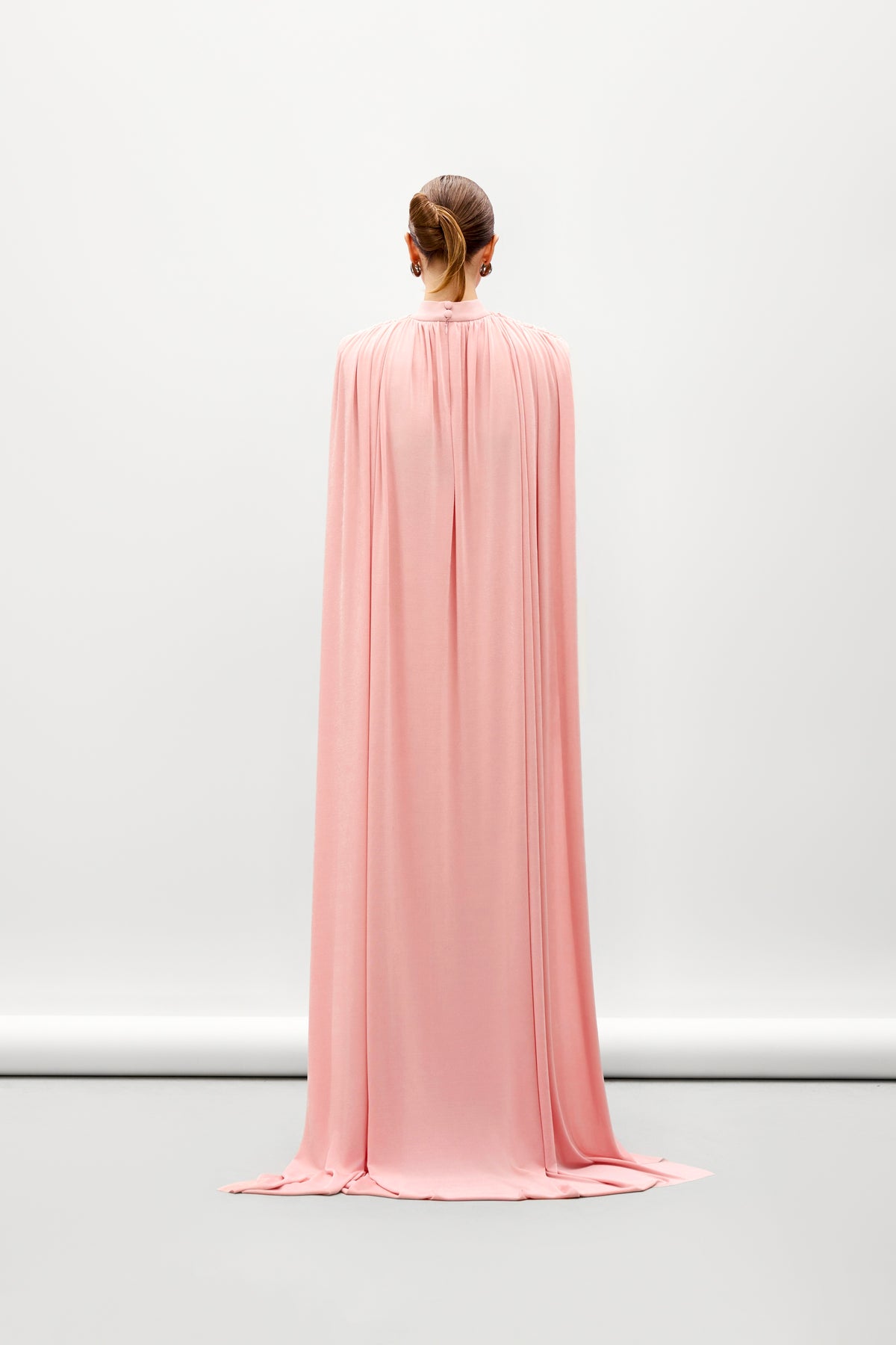 Damora Draped Elastance Jersey Cape