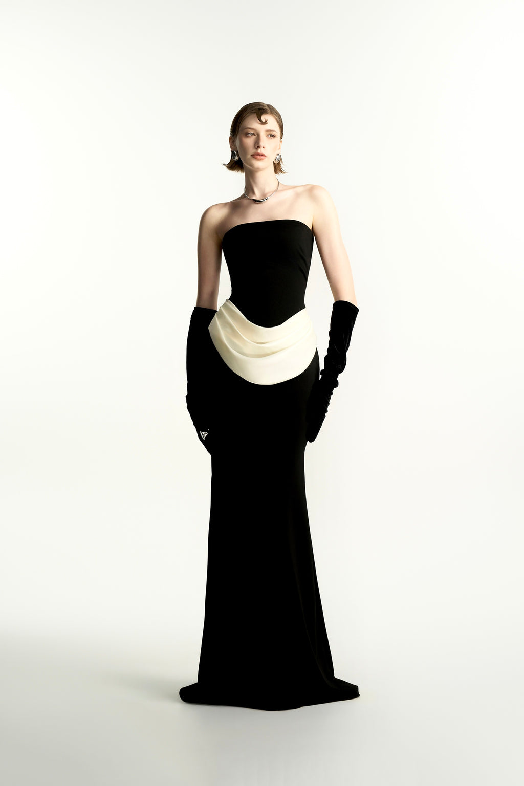 Katheline Strapless Mermaid Ponte Knit Maxi Dress
