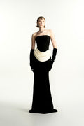 Katheline Strapless Mermaid Ponte Knit Maxi Dress