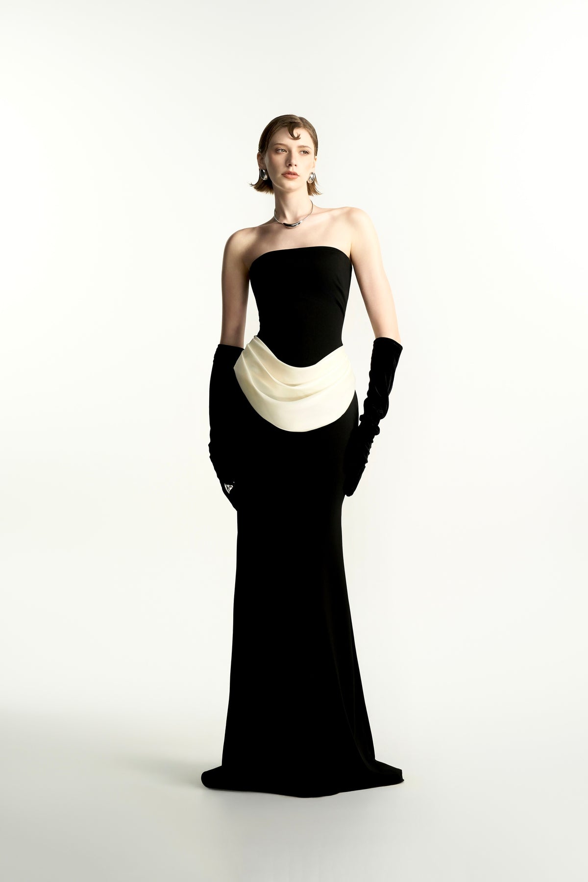 Katheline Strapless Mermaid Ponte Knit Maxi Dress