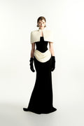 Runelle Structured Satin Cape