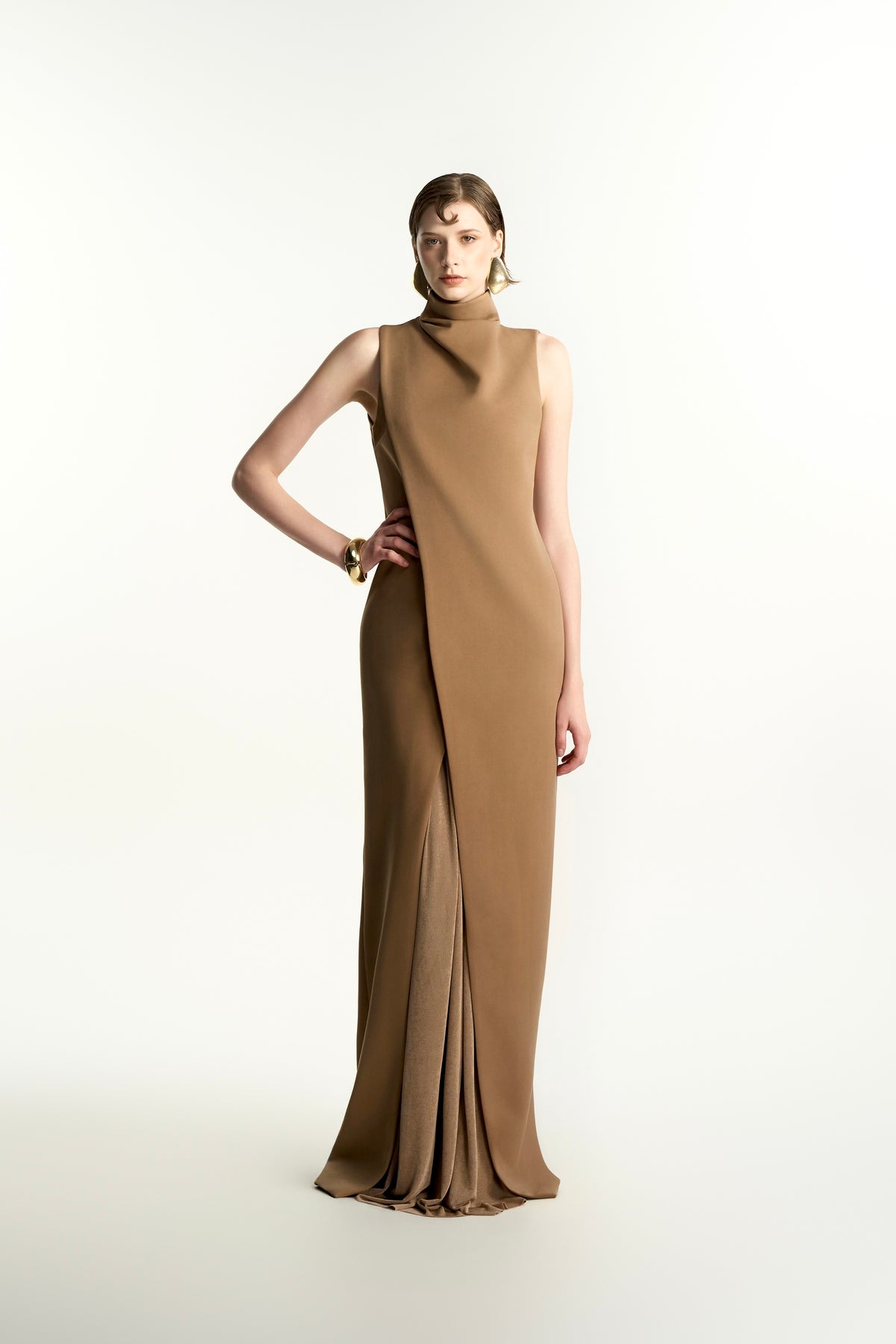 Claira Sheath Ponte Knit Maxi Dress