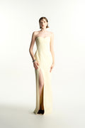 Selune Strapless Sheath Ponte Knit Maxi Dress