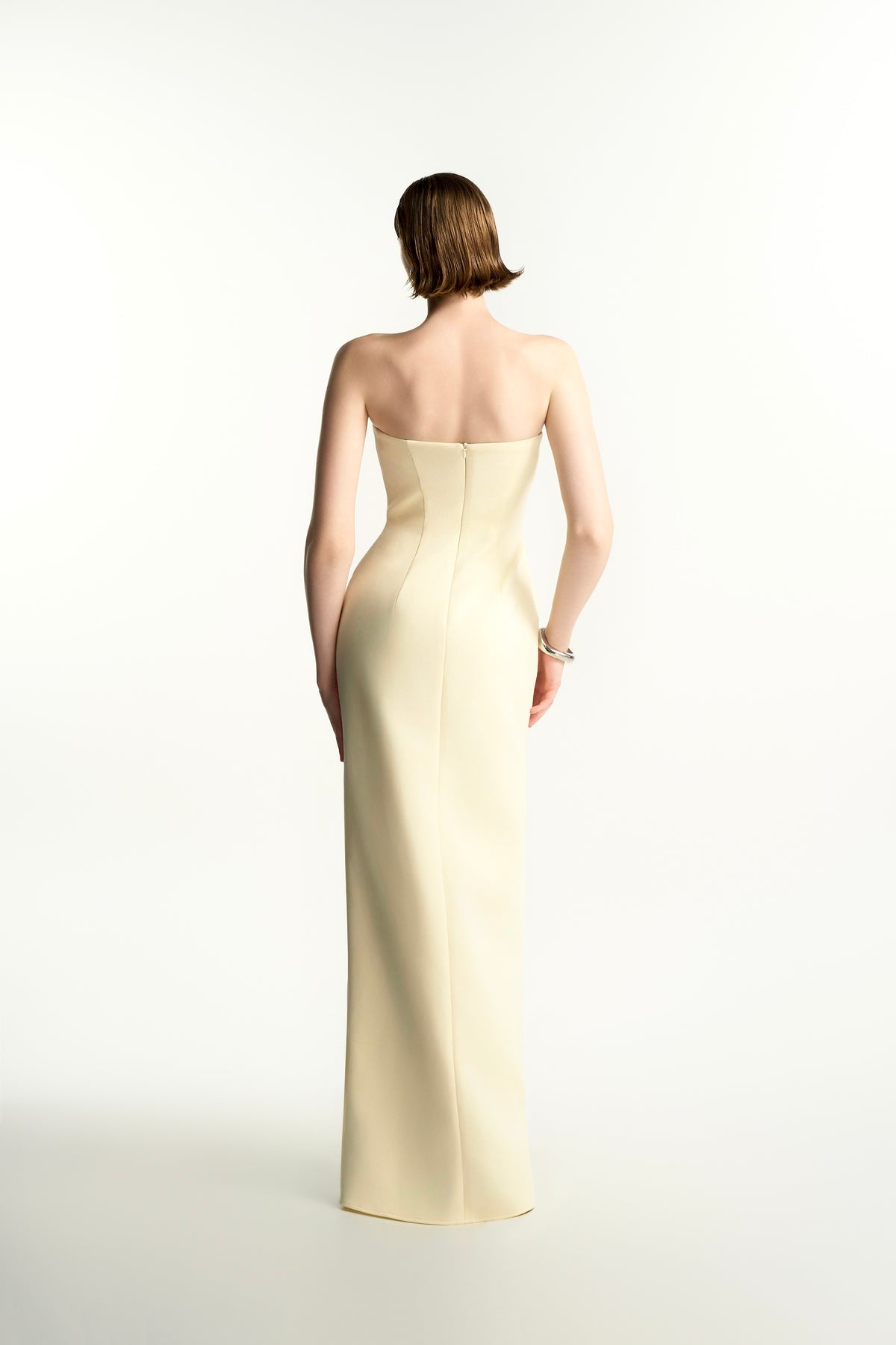 Selune Strapless Sheath Ponte Knit Maxi Dress
