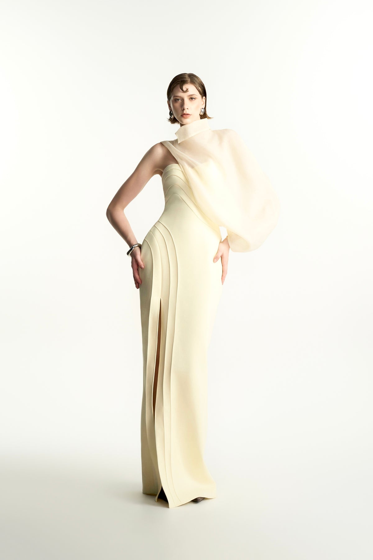 Selune Strapless Sheath Ponte Knit Maxi Dress
