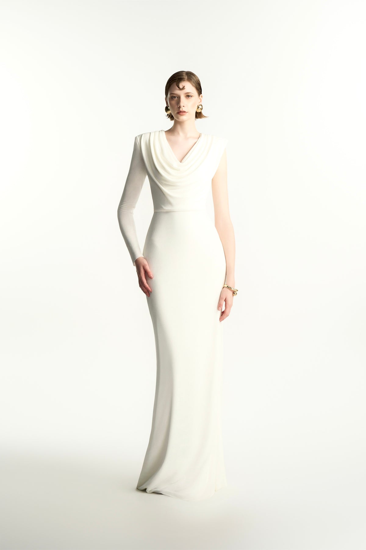 Rosane Sheath Elastance Jersey Maxi Dress