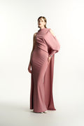 Morisse Trumpet Ponte Knit Maxi Dress