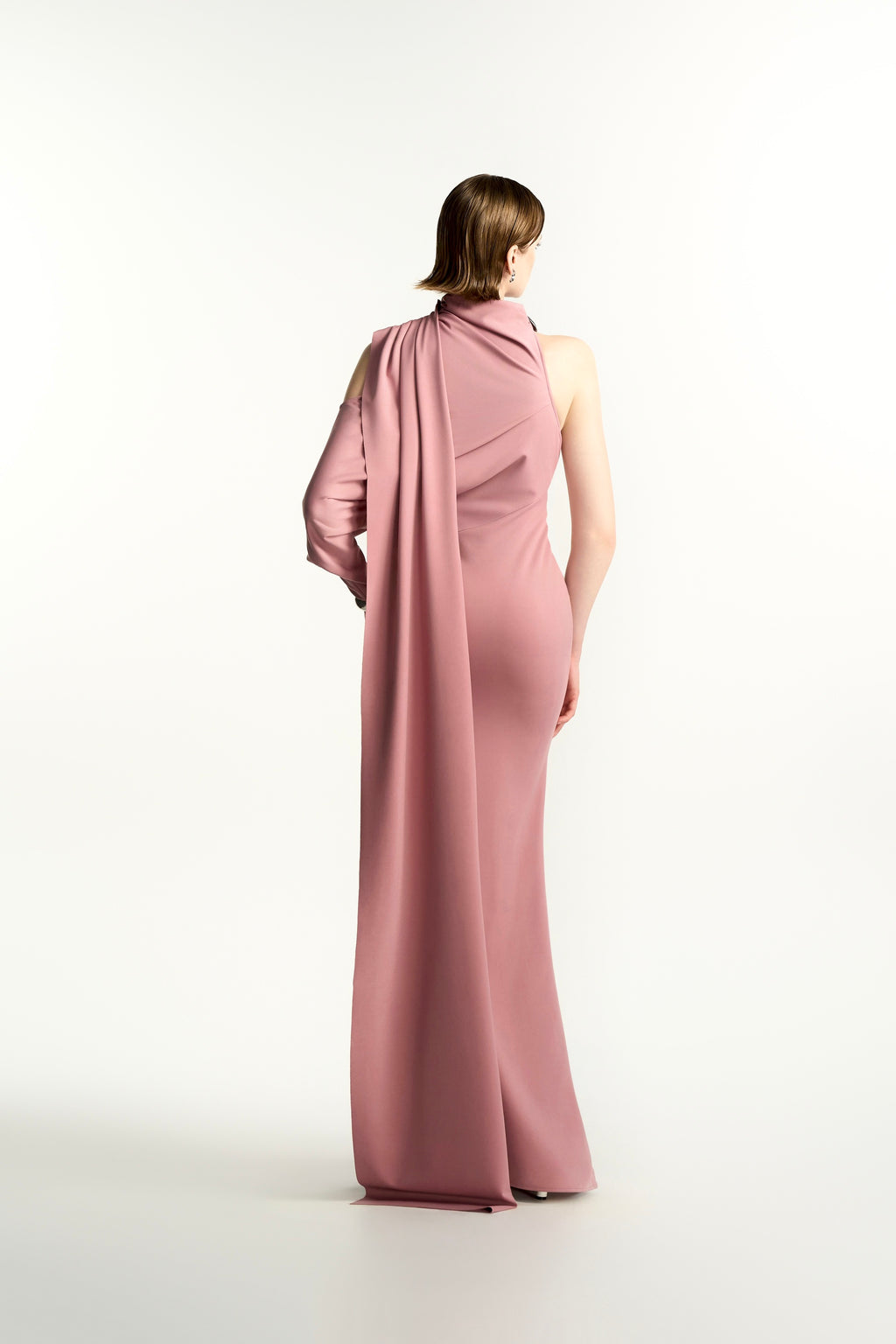 Morisse Trumpet Ponte Knit Maxi Dress