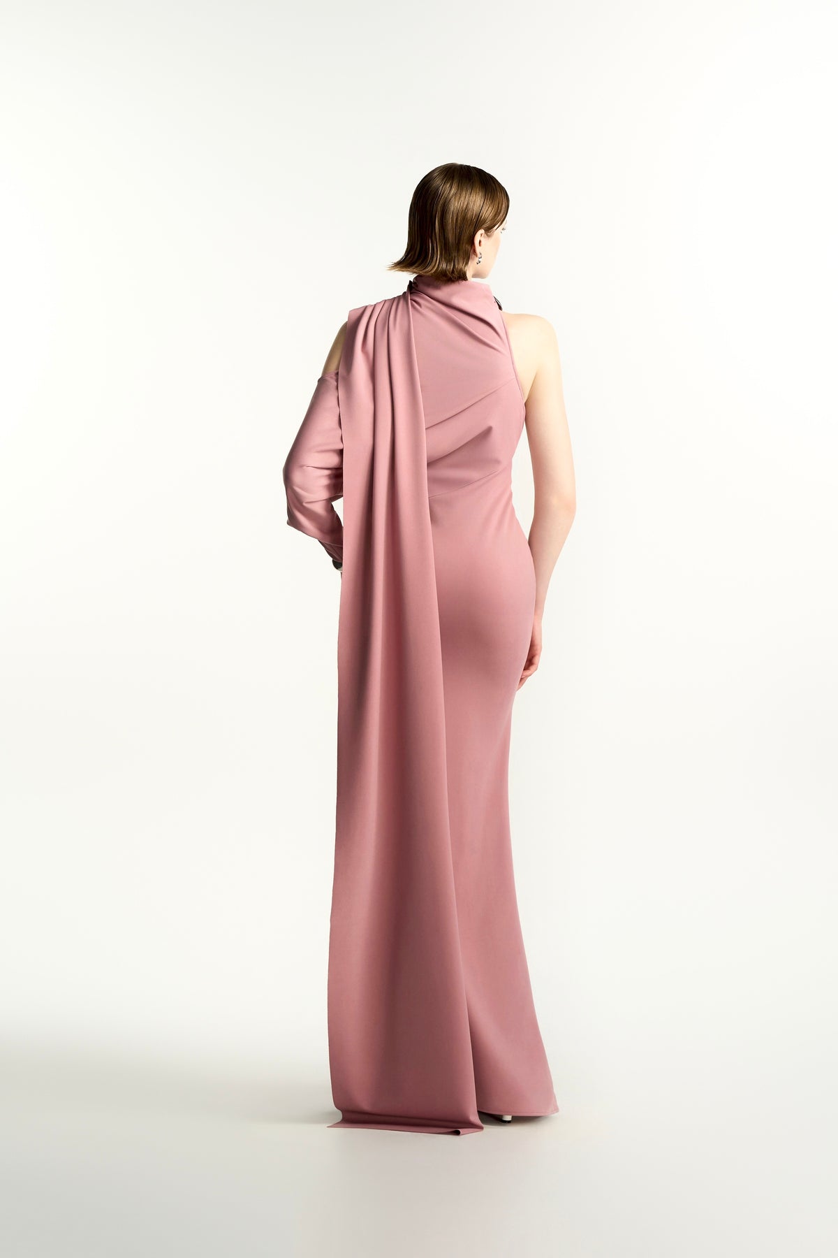 Morisse Trumpet Ponte Knit Maxi Dress