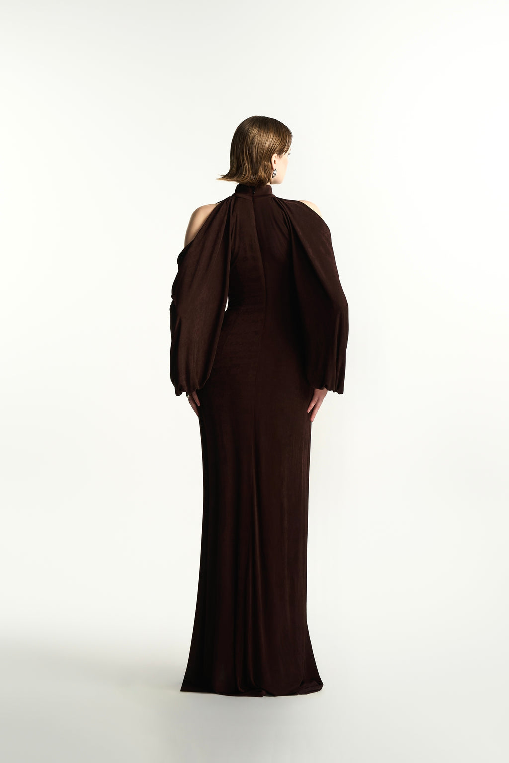 Aenoir Sheath Elastance Jersey Maxi Dress