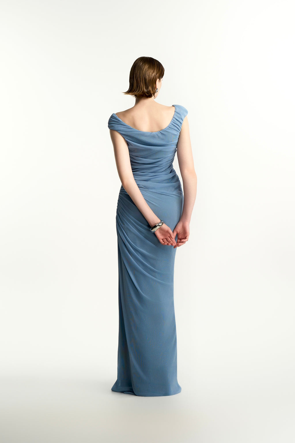 Helorie Sheath Shimmering Elastance Jersey Maxi Dress